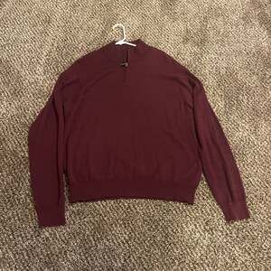 Perry Ellis Quarter Zip Pullover Sweater Mock Neck Burgundy Mens 2X NWT 99.50
